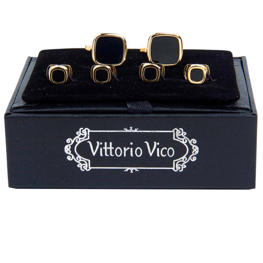 Vittorio Vico Gold Cufflinks & Stud Sets