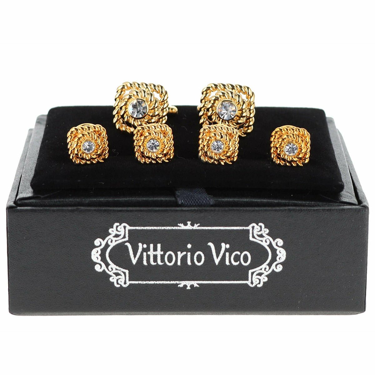 Vittorio Vico Gold Cufflinks & Stud Sets