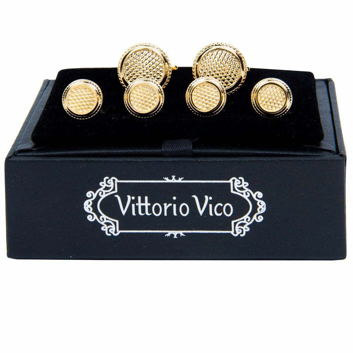 Vittorio Vico Gold Cufflinks & Stud Sets