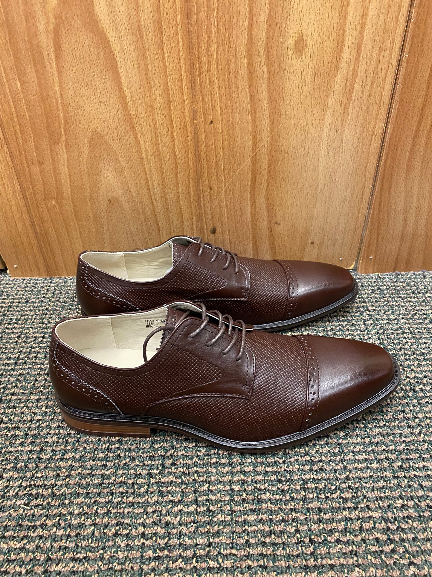 Antonio Cerrelli 6966 Chocolate Brown Men’s Lace-up Dress Shoes