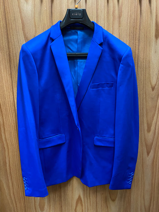 Cielo B3545S3 Royal Blue 1-Button Slim Fit Blazer