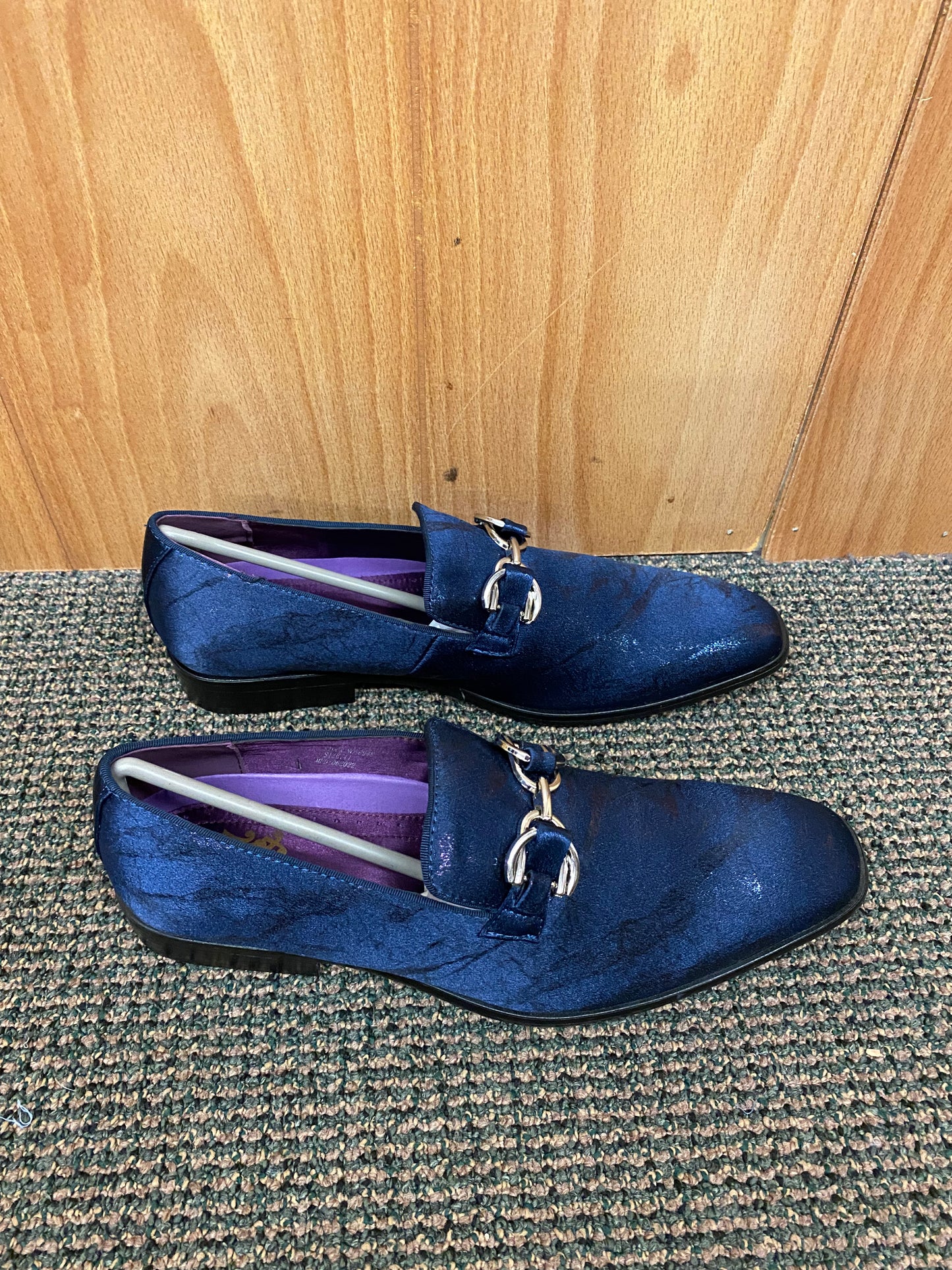 After Midnite Navy Blue Smoking Slip-on Dress Shoes