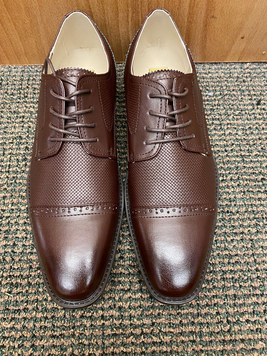 Antonio Cerrelli 6966 Chocolate Brown Men’s Lace-up Dress Shoes