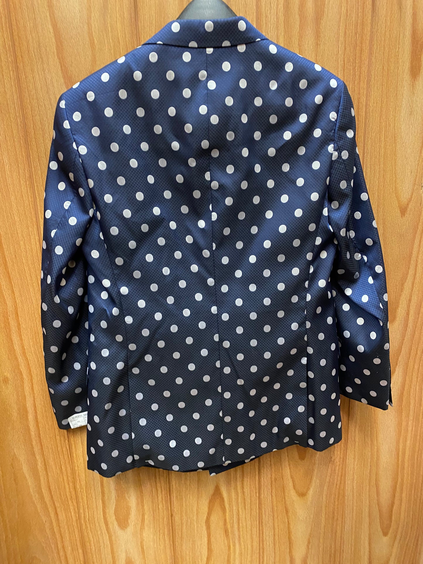 Alberto Nardoni Navy/White Dots Double Breasted Blazer