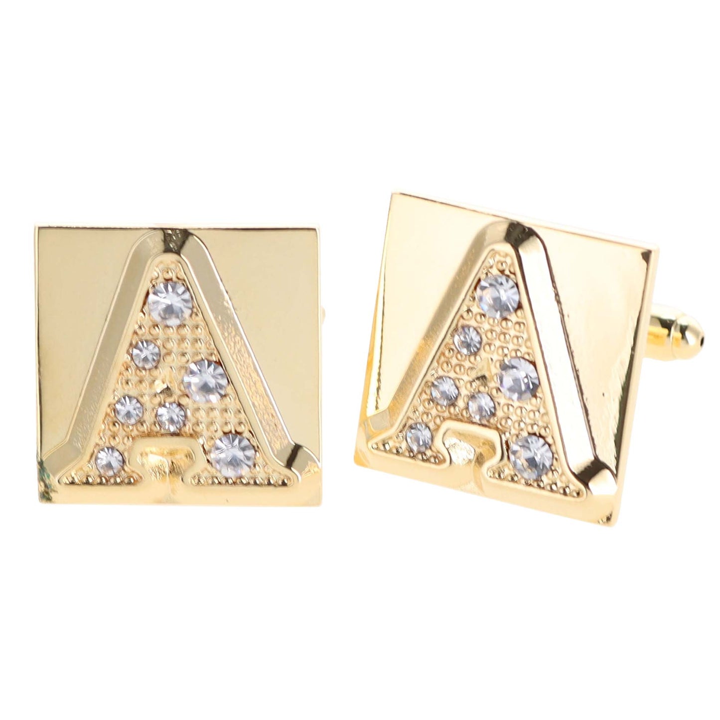 Vittorio Vico Rhinestone Initial Cufflinks: A to Z