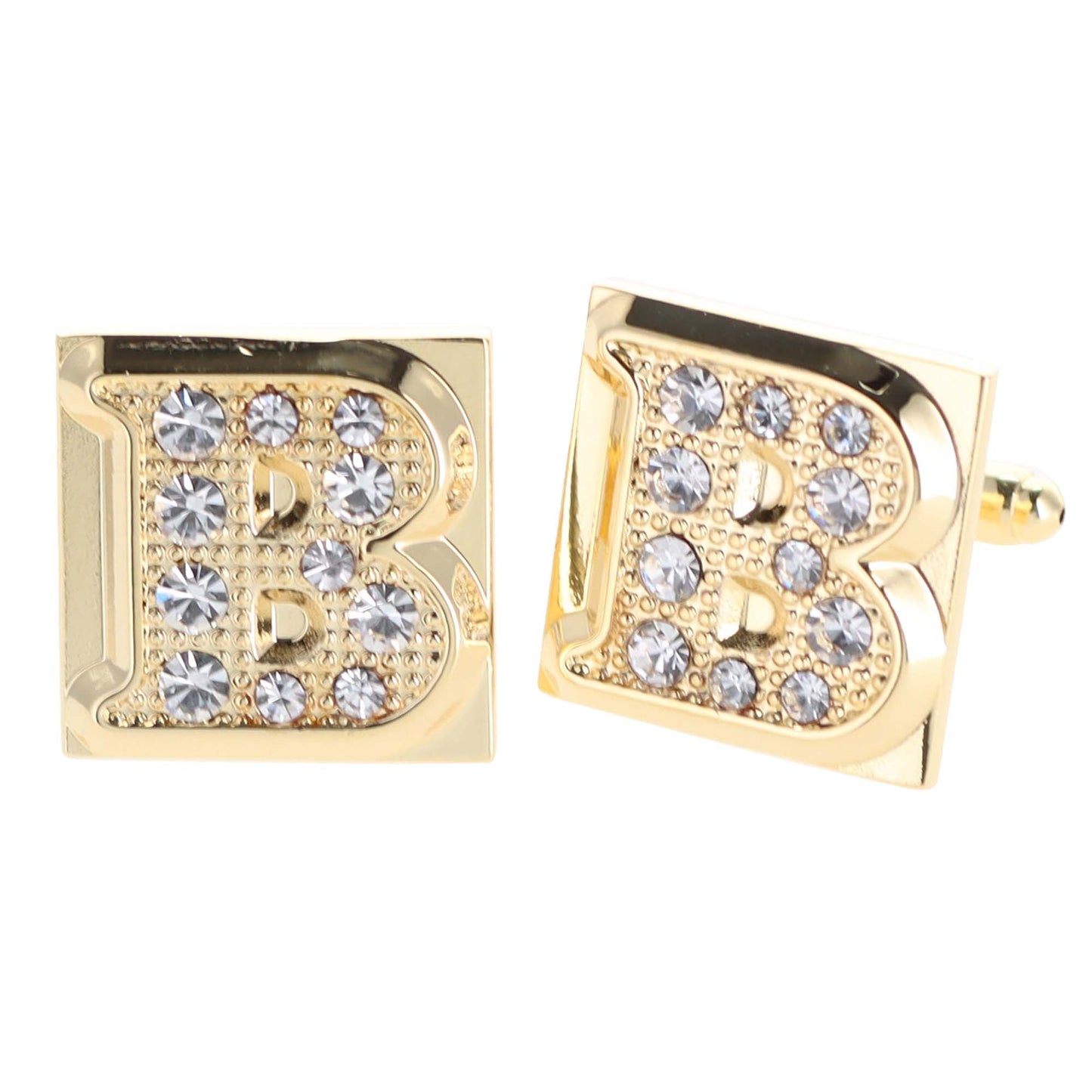 Vittorio Vico Rhinestone Initial Cufflinks: A to Z