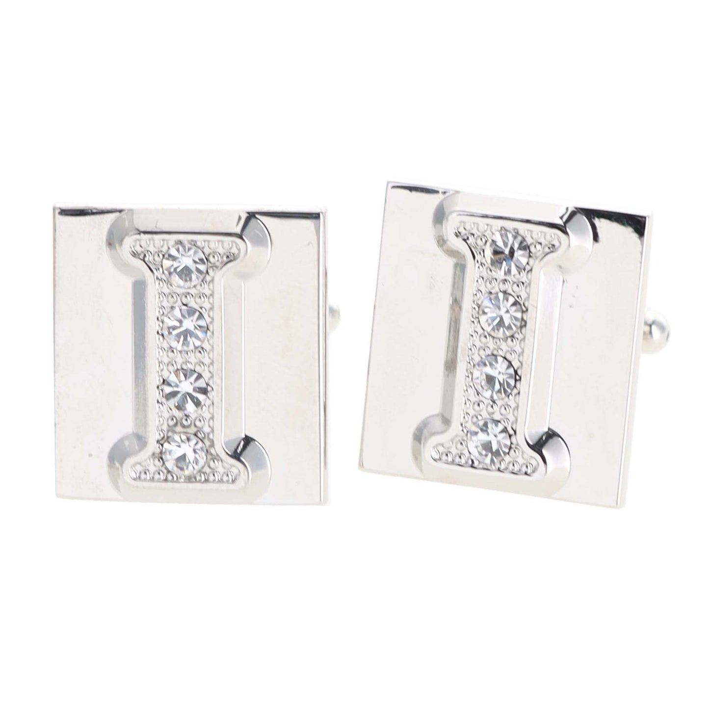 Vittorio Vico Rhinestone Initial Cufflinks: A to Z