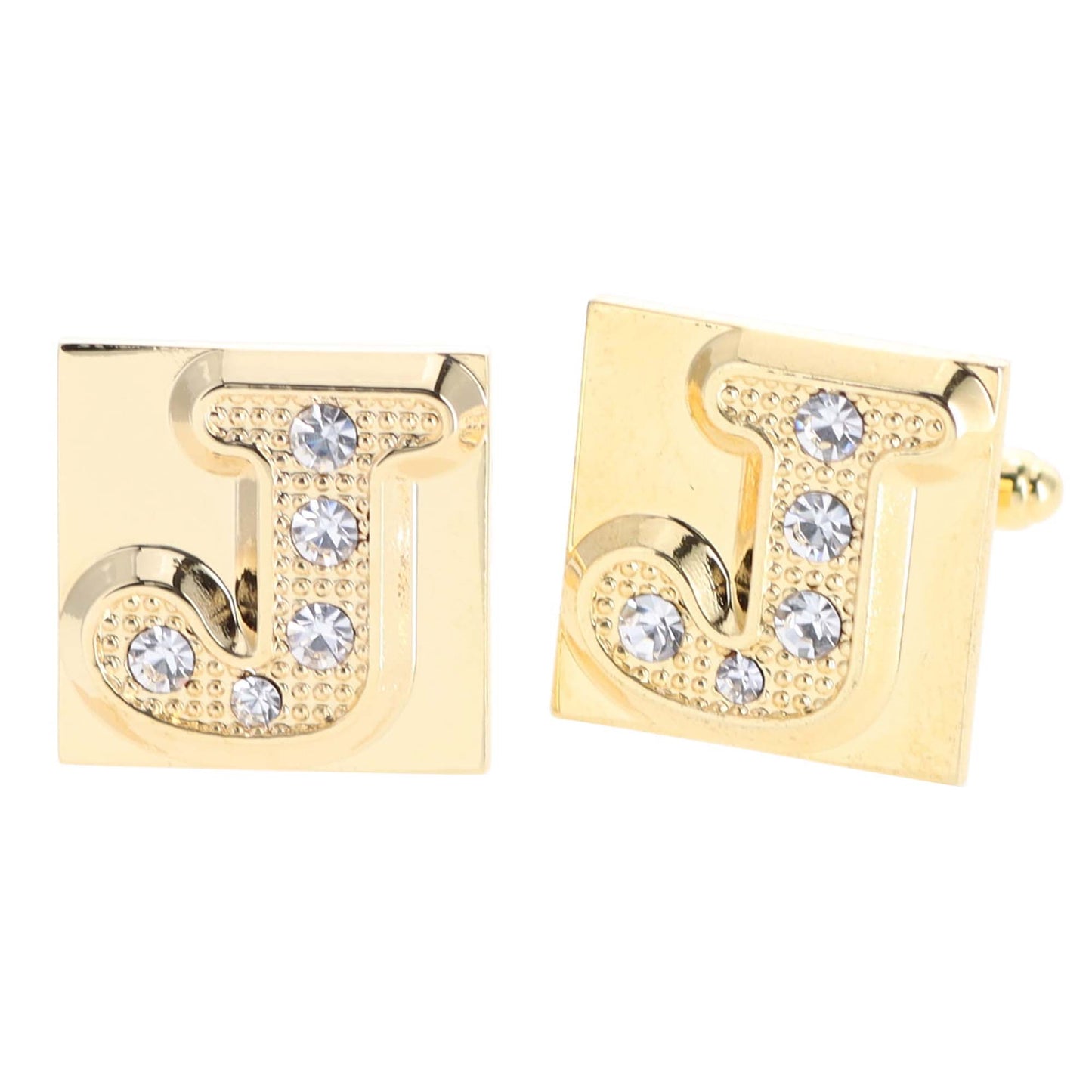 Vittorio Vico Rhinestone Initial Cufflinks: A to Z