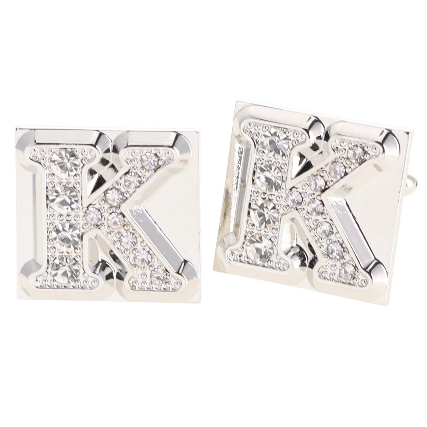 Vittorio Vico Rhinestone Initial Cufflinks: A to Z