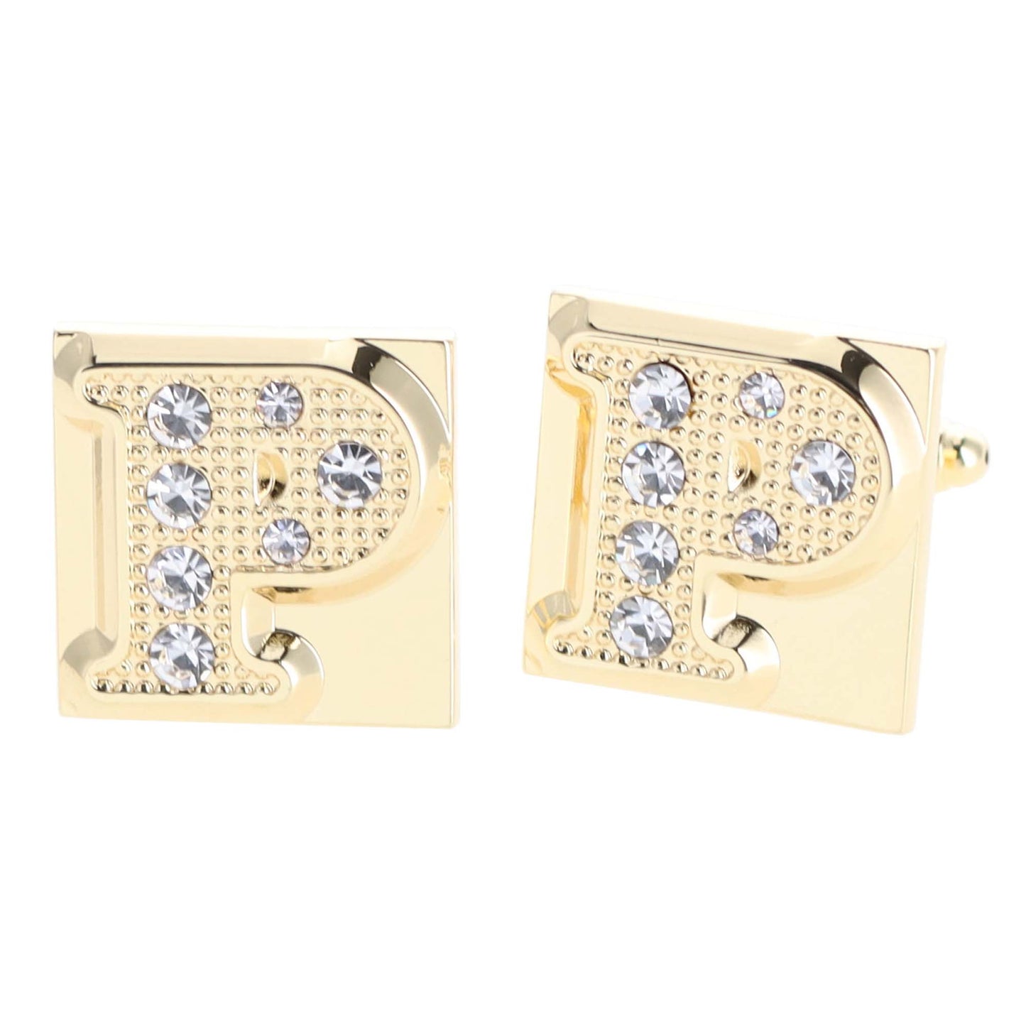 Vittorio Vico Rhinestone Initial Cufflinks: A to Z