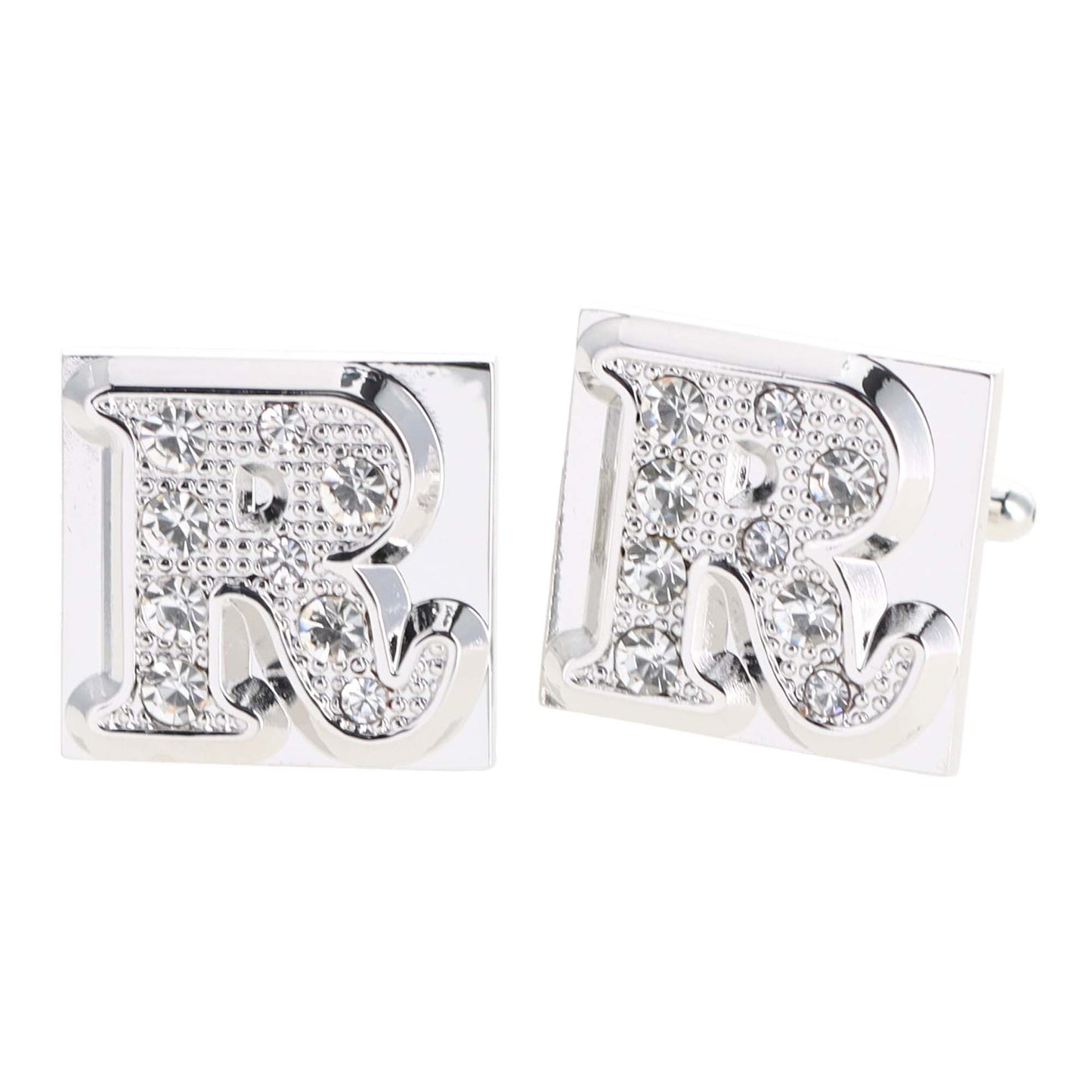 Vittorio Vico Rhinestone Initial Cufflinks: A to Z