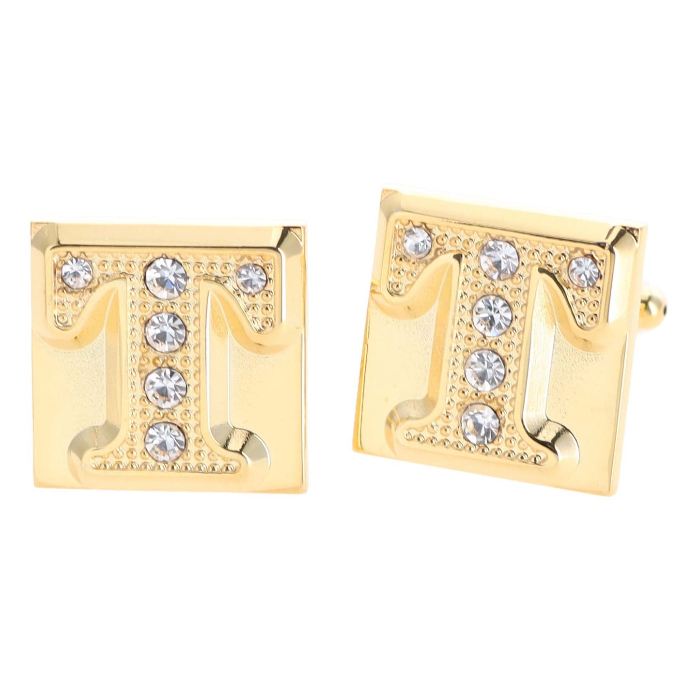 Vittorio Vico Rhinestone Initial Cufflinks: A to Z