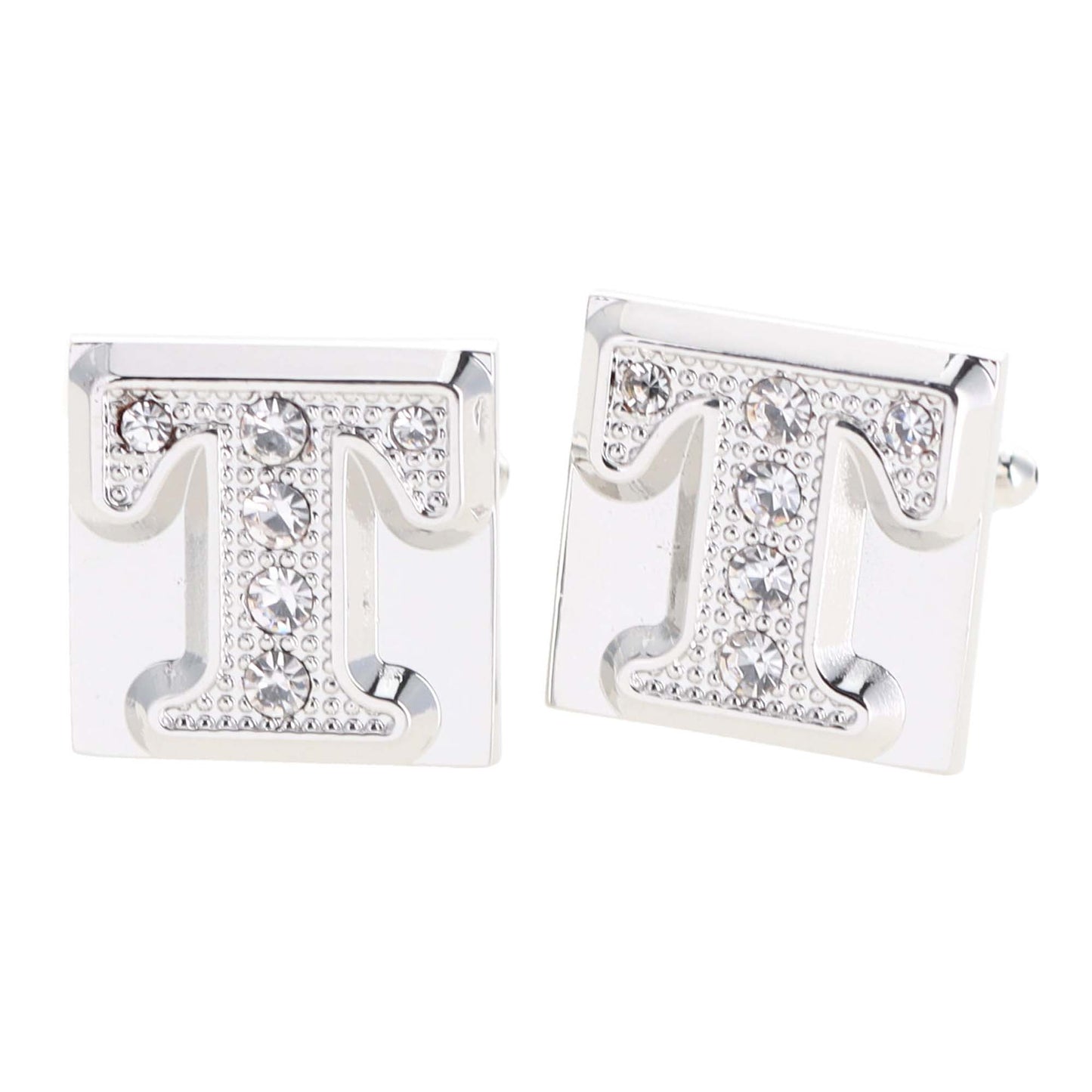 Vittorio Vico Rhinestone Initial Cufflinks: A to Z