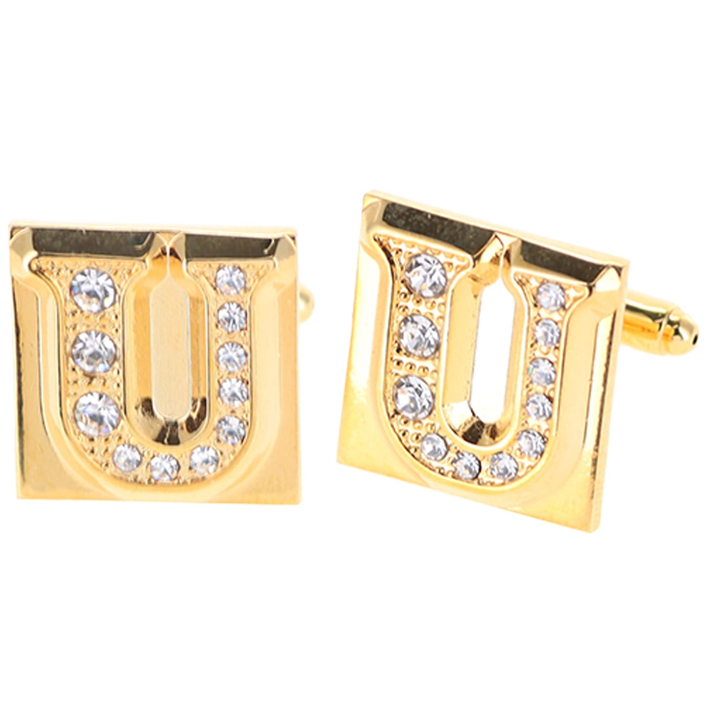 Vittorio Vico Rhinestone Initial Cufflinks: A to Z