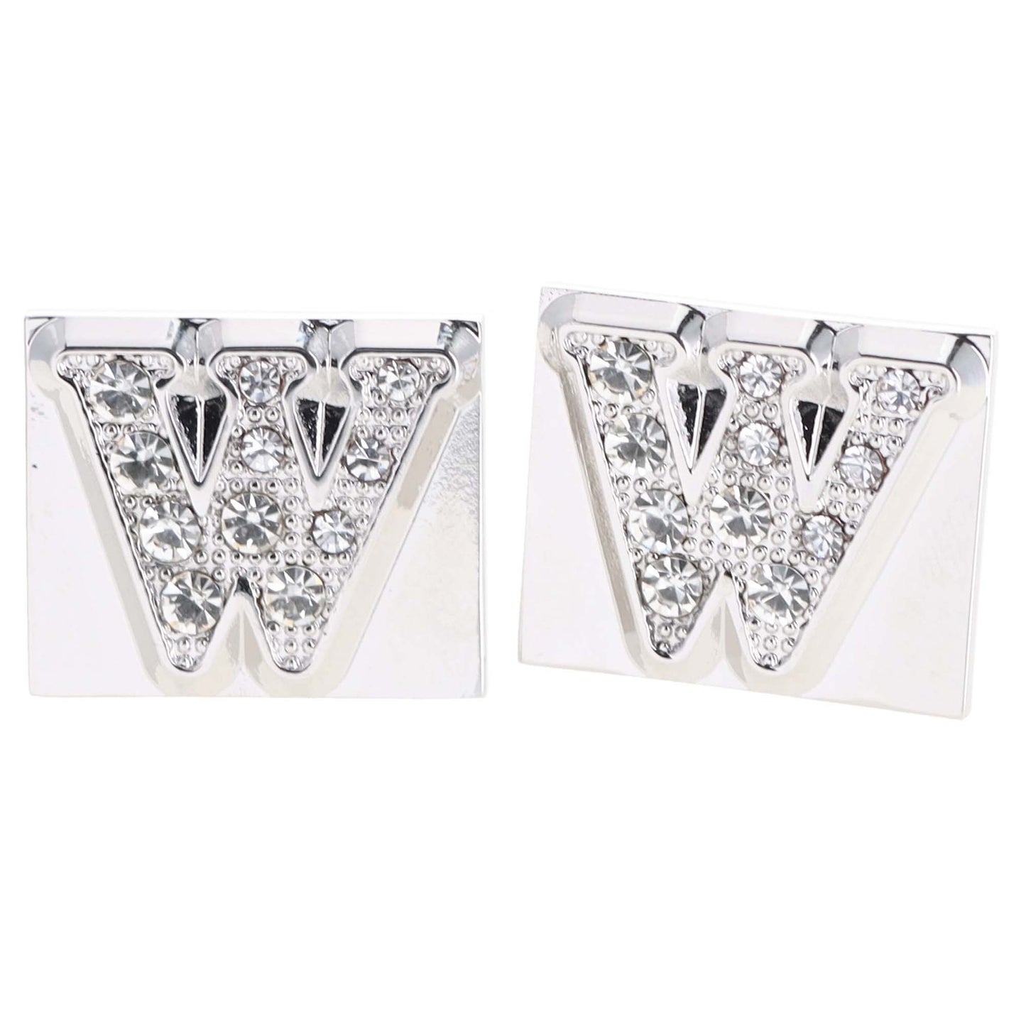 Vittorio Vico Rhinestone Initial Cufflinks: A to Z