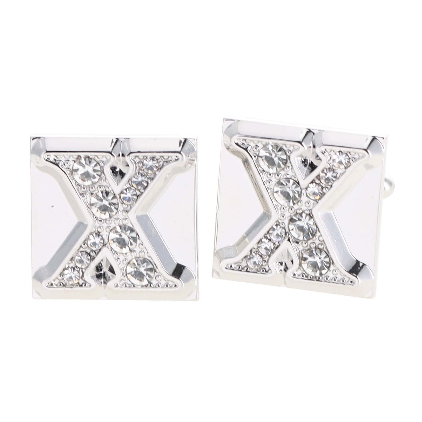 Vittorio Vico Rhinestone Initial Cufflinks: A to Z