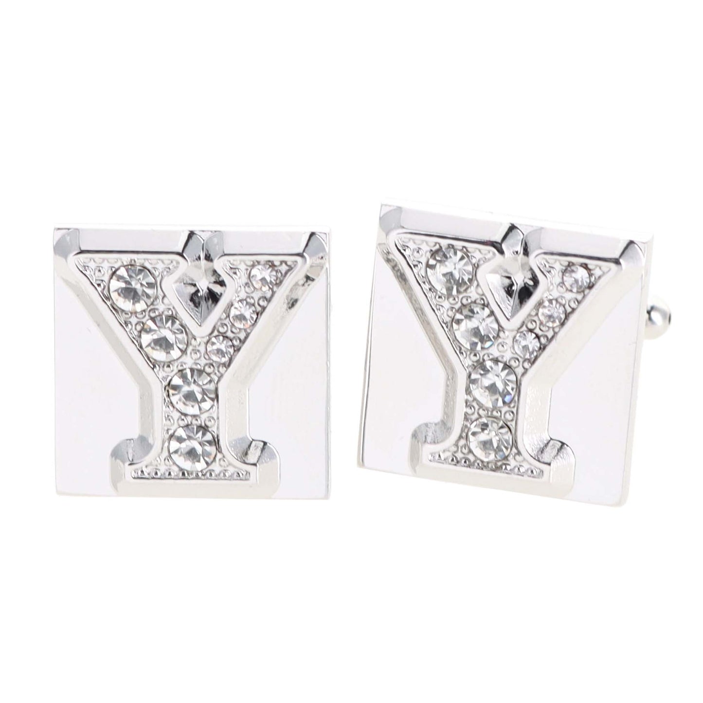 Vittorio Vico Rhinestone Initial Cufflinks: A to Z