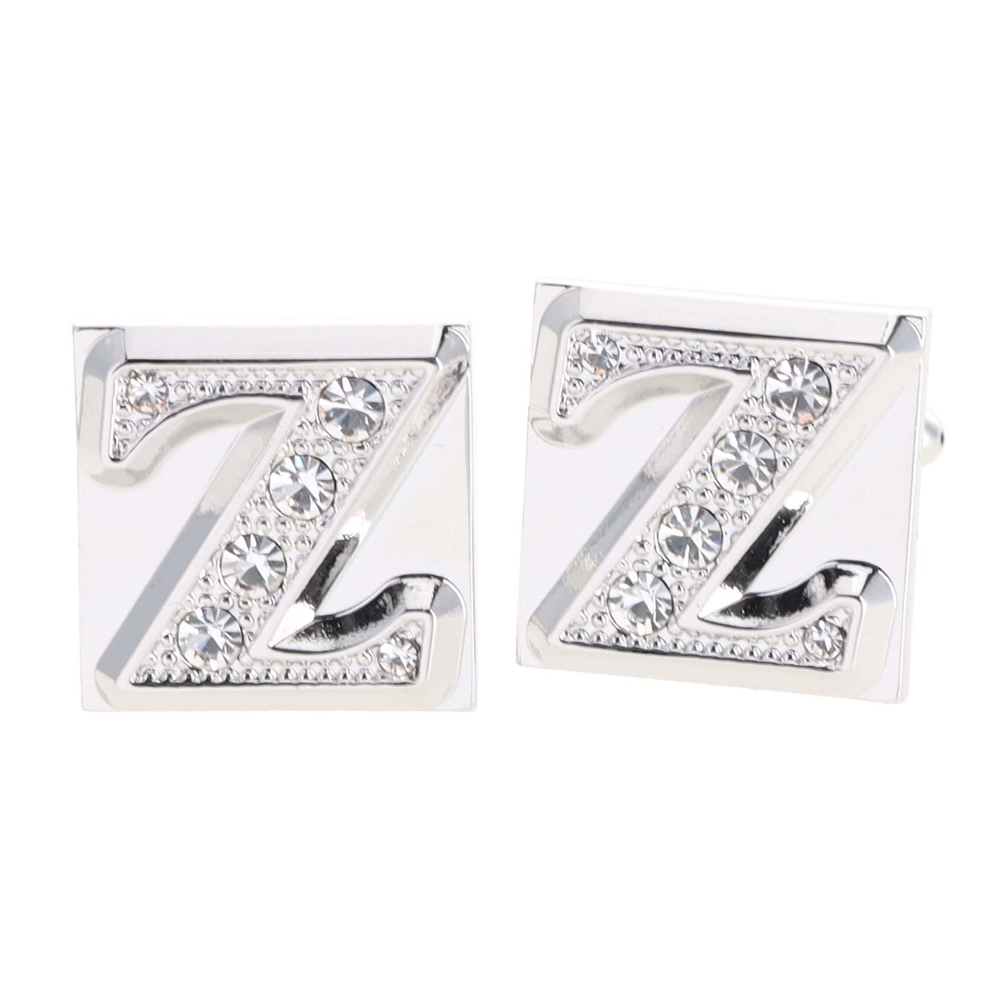 Vittorio Vico Rhinestone Initial Cufflinks: A to Z