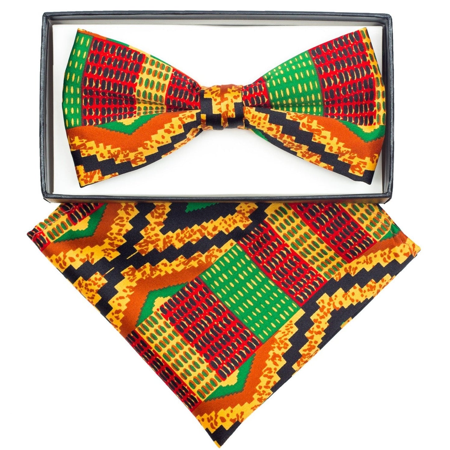 Vittorio Farina Kente Bow Tie & Pocket Square