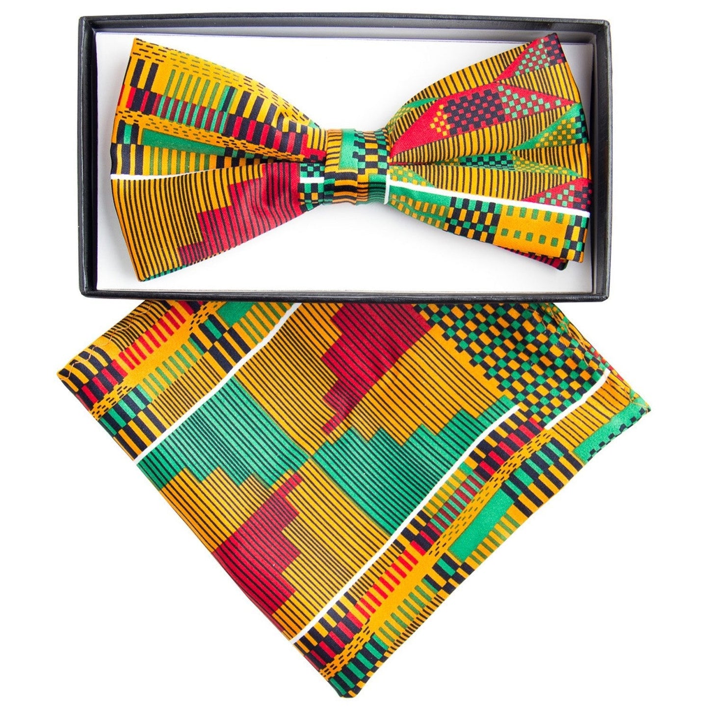 Vittorio Farina Kente Bow Tie & Pocket Square