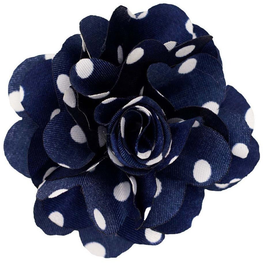 Vittorio Vico Men's Formal Polka Dot Flower Lapel Pin: Flower Pin Suit Accessories Pins for Suit or Tuxedo