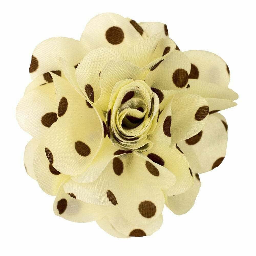 Vittorio Vico Men's Formal Polka Dot Flower Lapel Pin: Flower Pin Suit Accessories Pins for Suit or Tuxedo