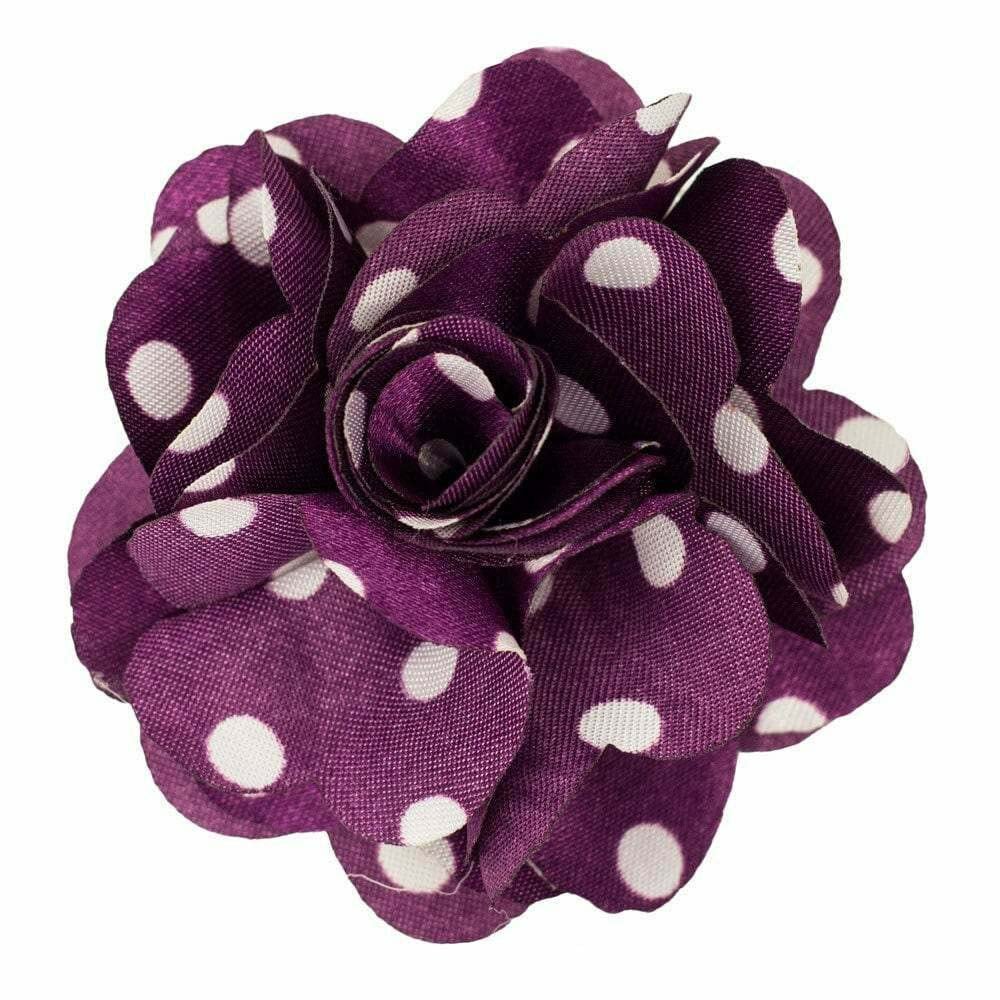 Vittorio Vico Men's Formal Polka Dot Flower Lapel Pin: Flower Pin Suit Accessories Pins for Suit or Tuxedo