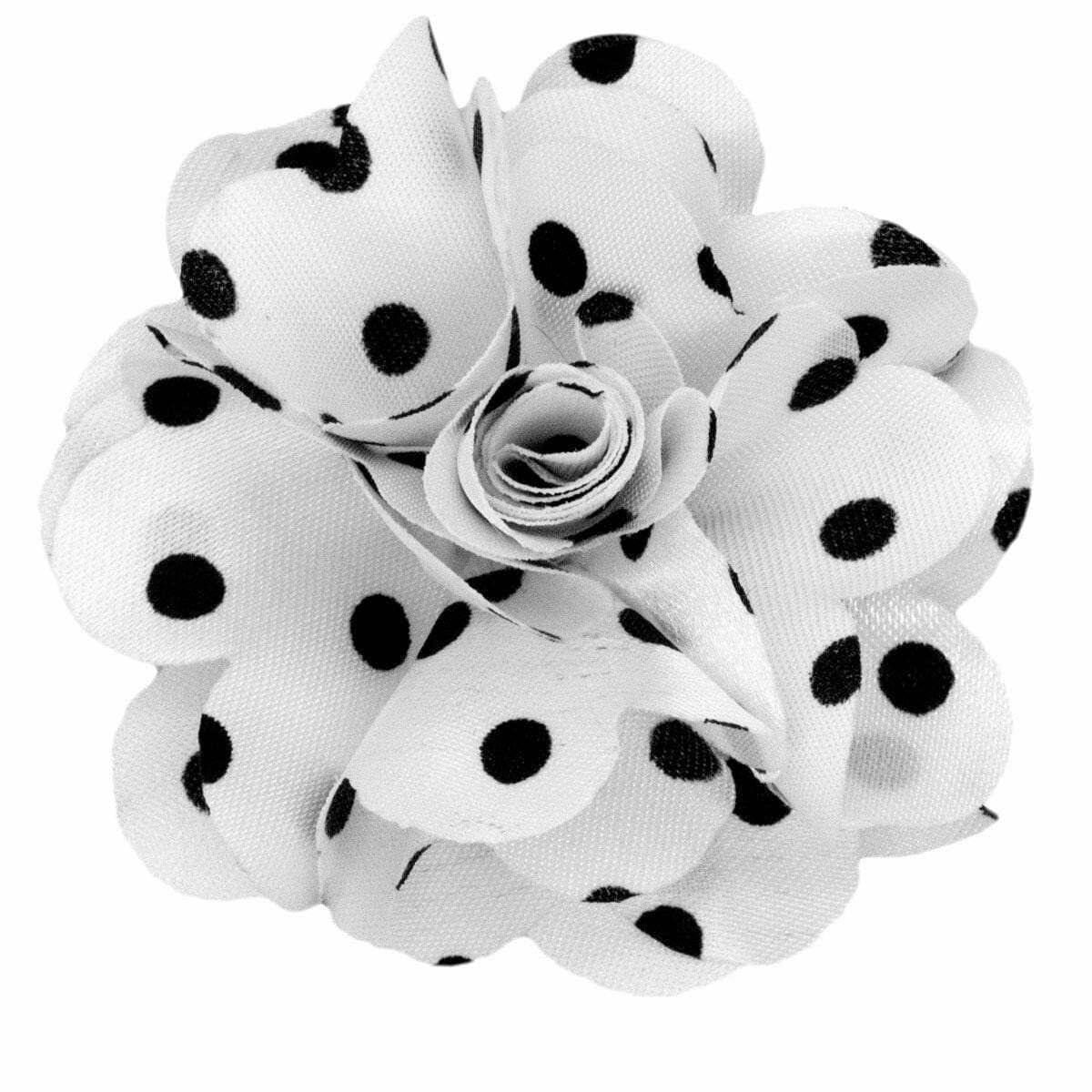 Vittorio Vico Men's Formal Polka Dot Flower Lapel Pin: Flower Pin Suit Accessories Pins for Suit or Tuxedo