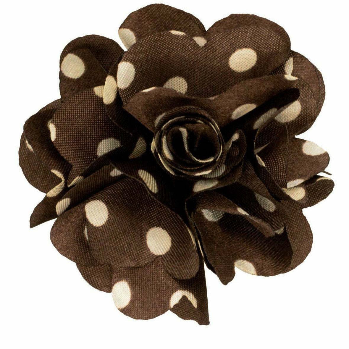 Vittorio Vico Men's Formal Polka Dot Flower Lapel Pin: Flower Pin Suit Accessories Pins for Suit or Tuxedo