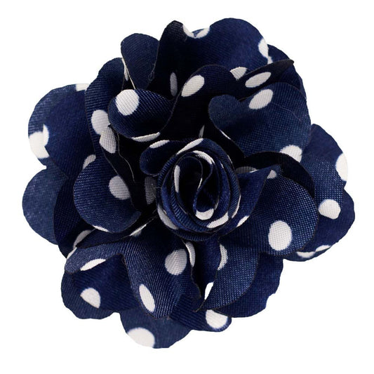 Vittorio Vico Men's Formal Polka Dot Flower Lapel Pin: Flower Pin Suit Accessories Pins for Suit or Tuxedo