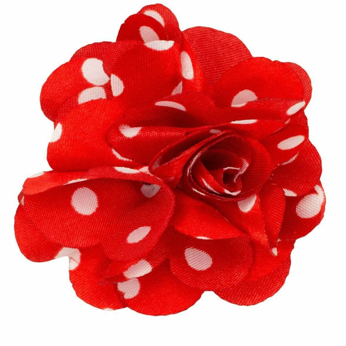 Vittorio Vico Men's Formal Polka Dot Flower Lapel Pin: Flower Pin Suit Accessories Pins for Suit or Tuxedo