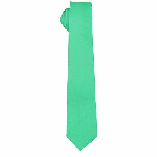 Vittorio Farina Solid Satin Skinny Necktie