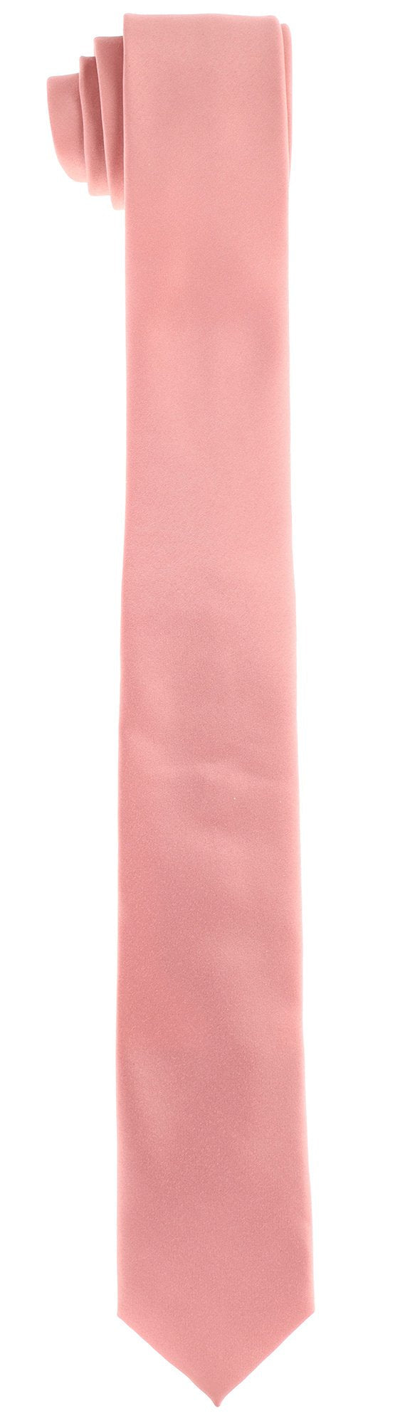 Vittorio Farina Solid Satin Skinny Necktie