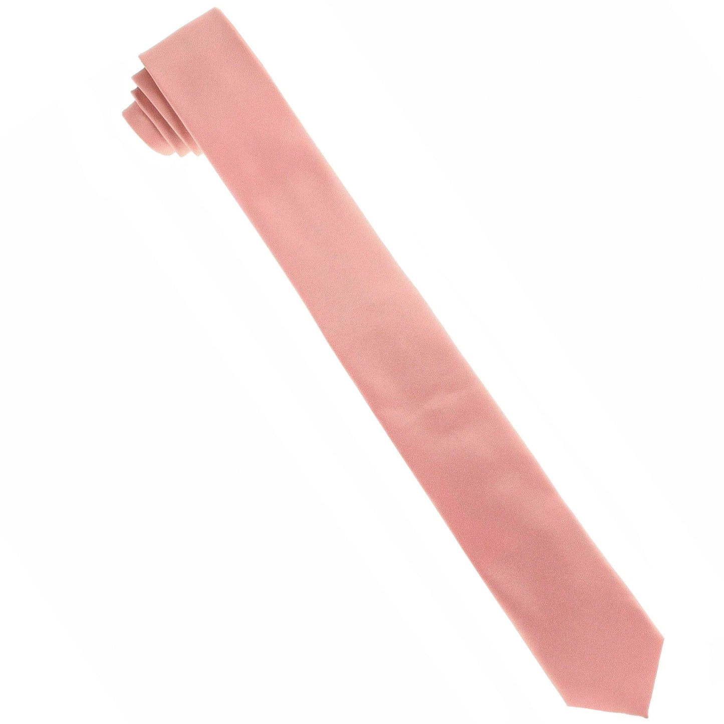 Vittorio Farina Solid Satin Skinny Necktie