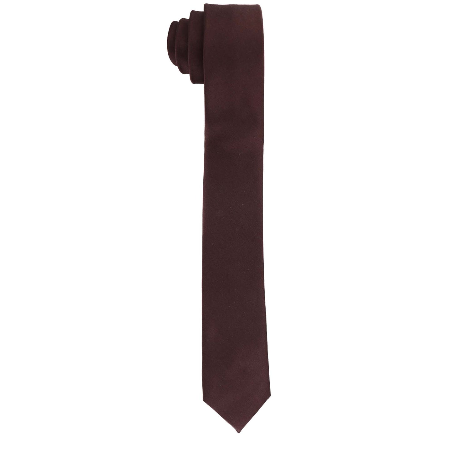 Vittorio Farina Solid Satin Skinny Necktie