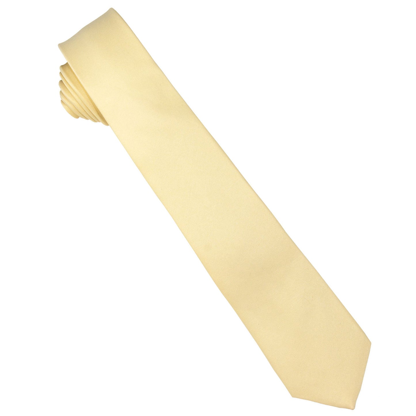 Vittorio Farina Solid Satin Skinny Necktie