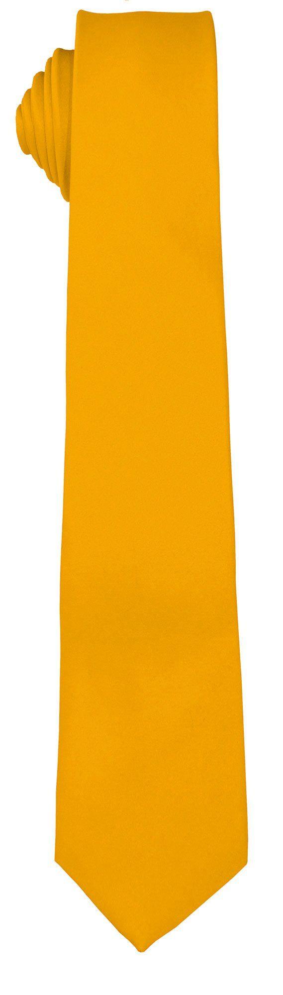 Vittorio Farina Solid Satin Skinny Necktie