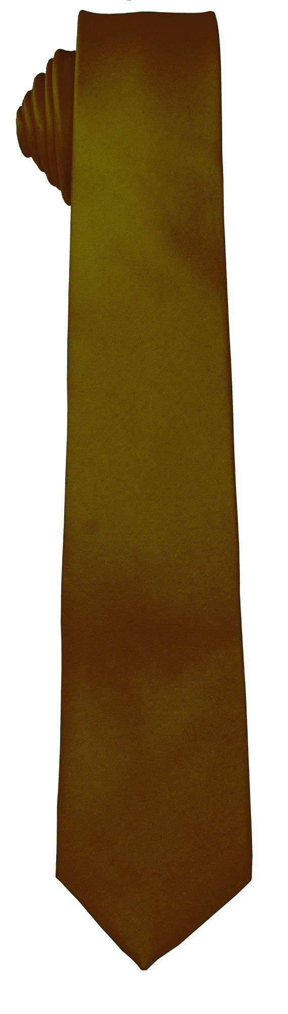 Vittorio Farina Solid Satin Skinny Necktie