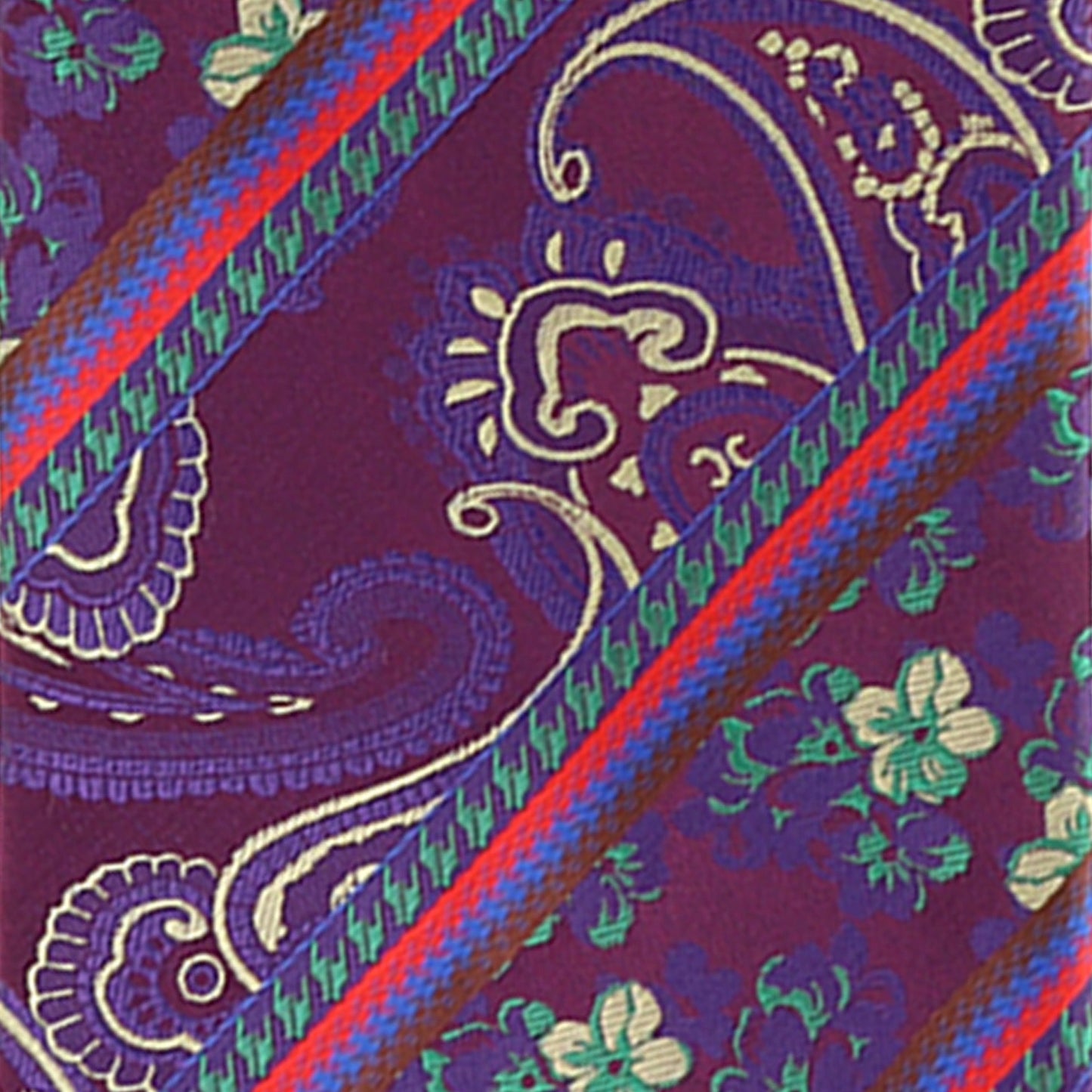 Vittorio Farina Paisley Designer Necktie & Pocket Square