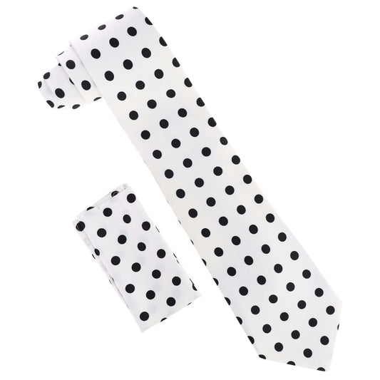 Vittorio Farina Polka Dot Necktie & Pocket Square