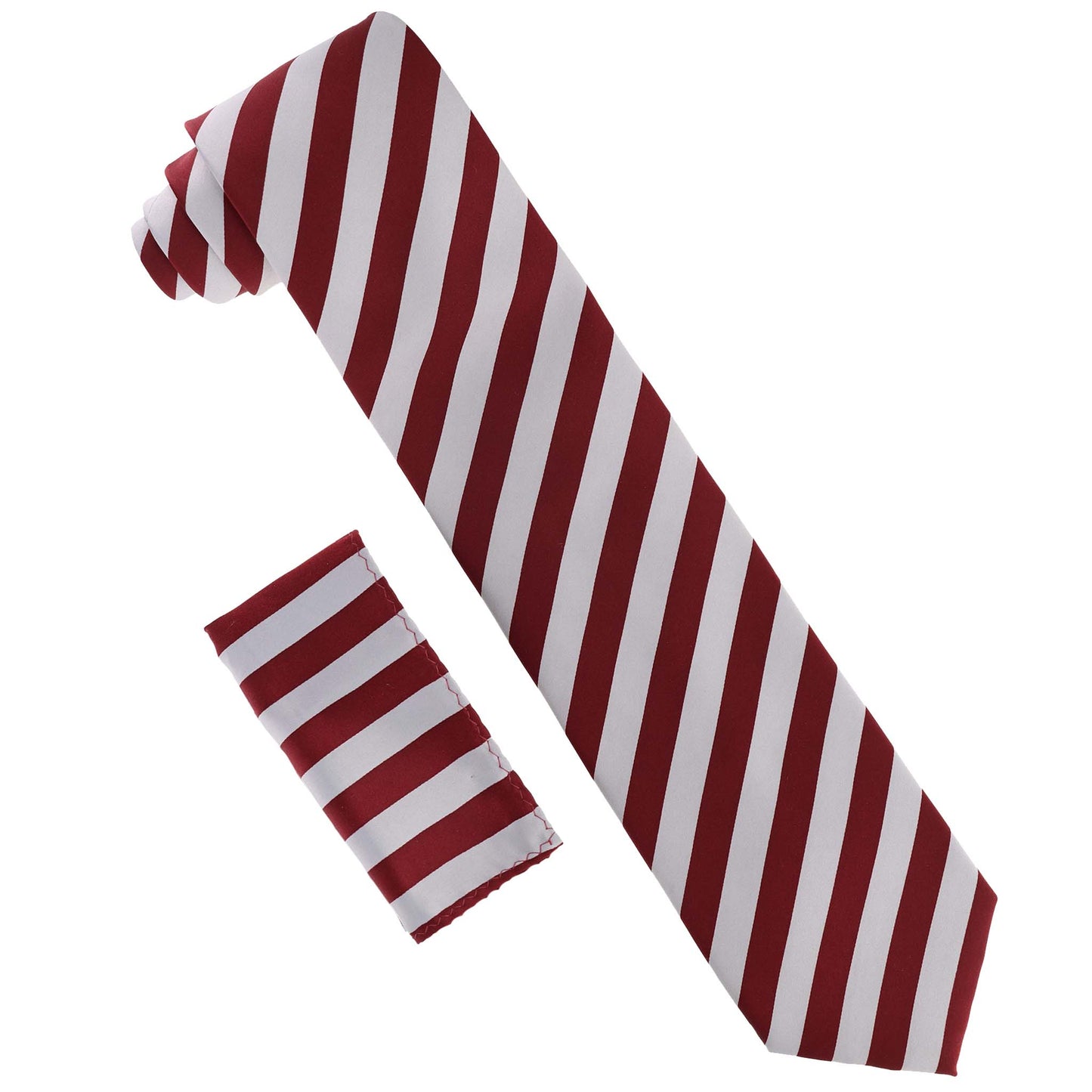 Vittorio Farina Striped Necktie & Pocket Square