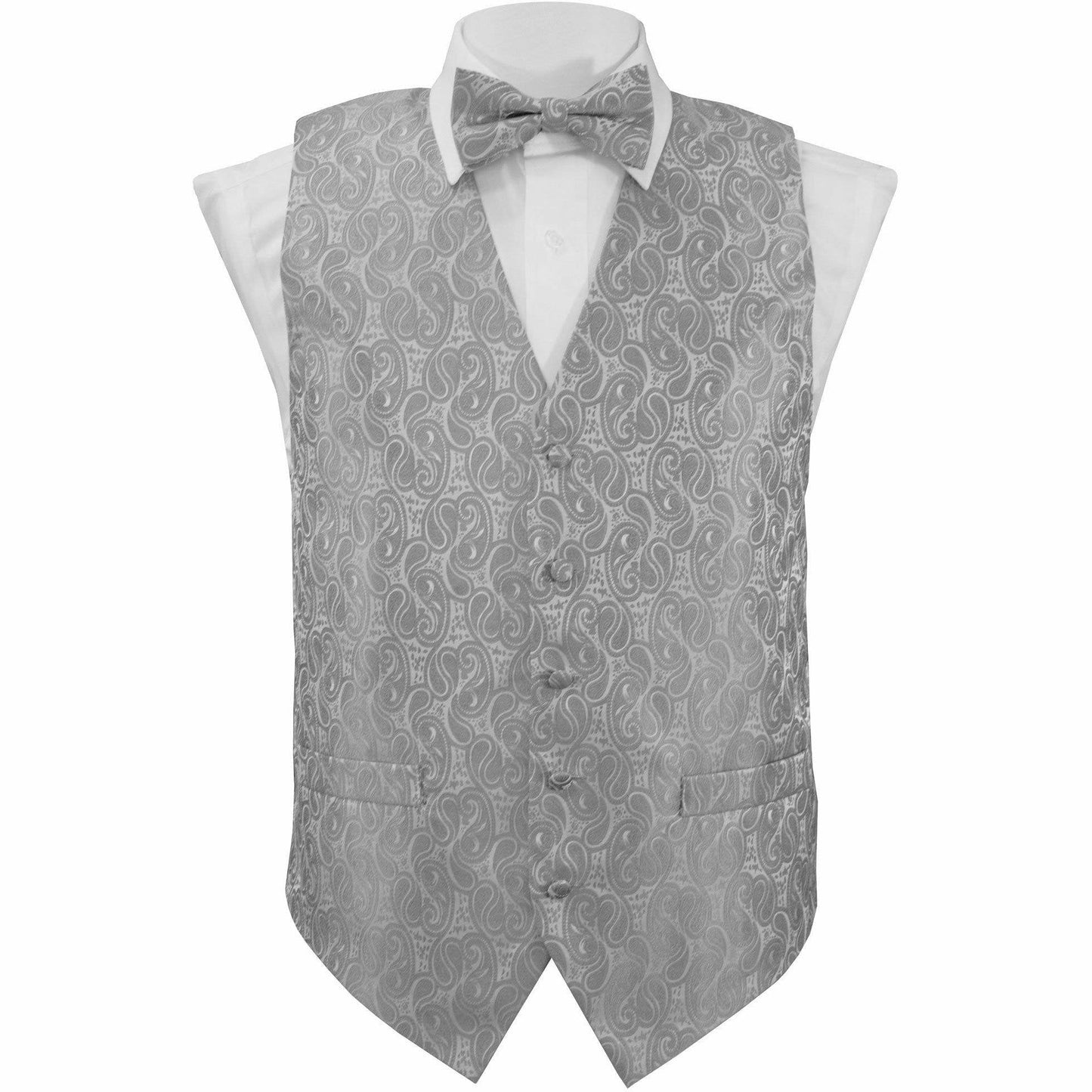 Vittorio Farina Paisley Vest Set (White Back) Var. 01 (Aqua-Mint)