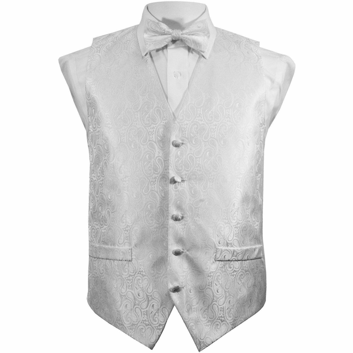 Vittorio Farina Paisley Vest Set (White Back) Var. 01 (Aqua-Mint)