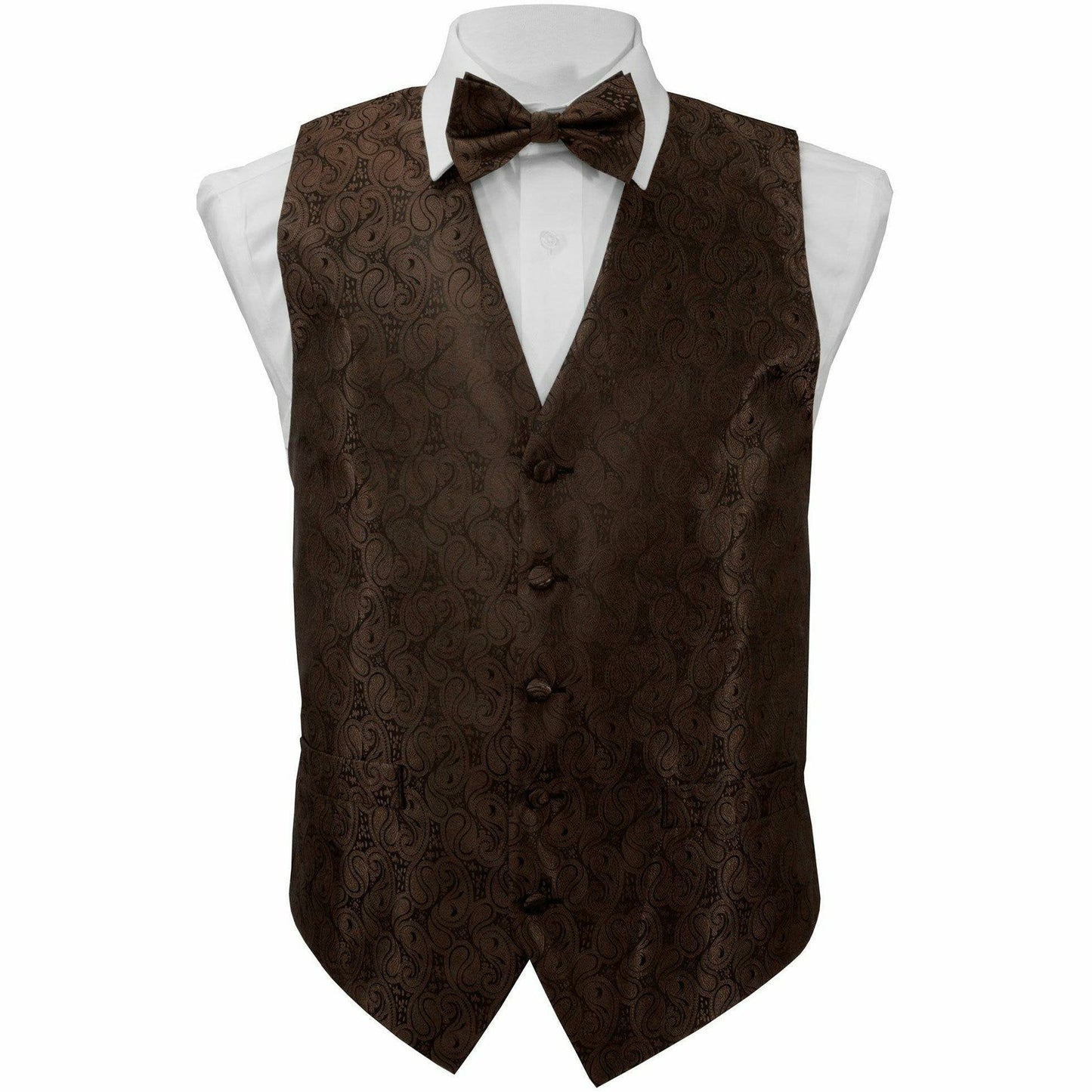 Vittorio Farina Paisley Vest Set (Black Back) Var. 01 (Black-Plum)