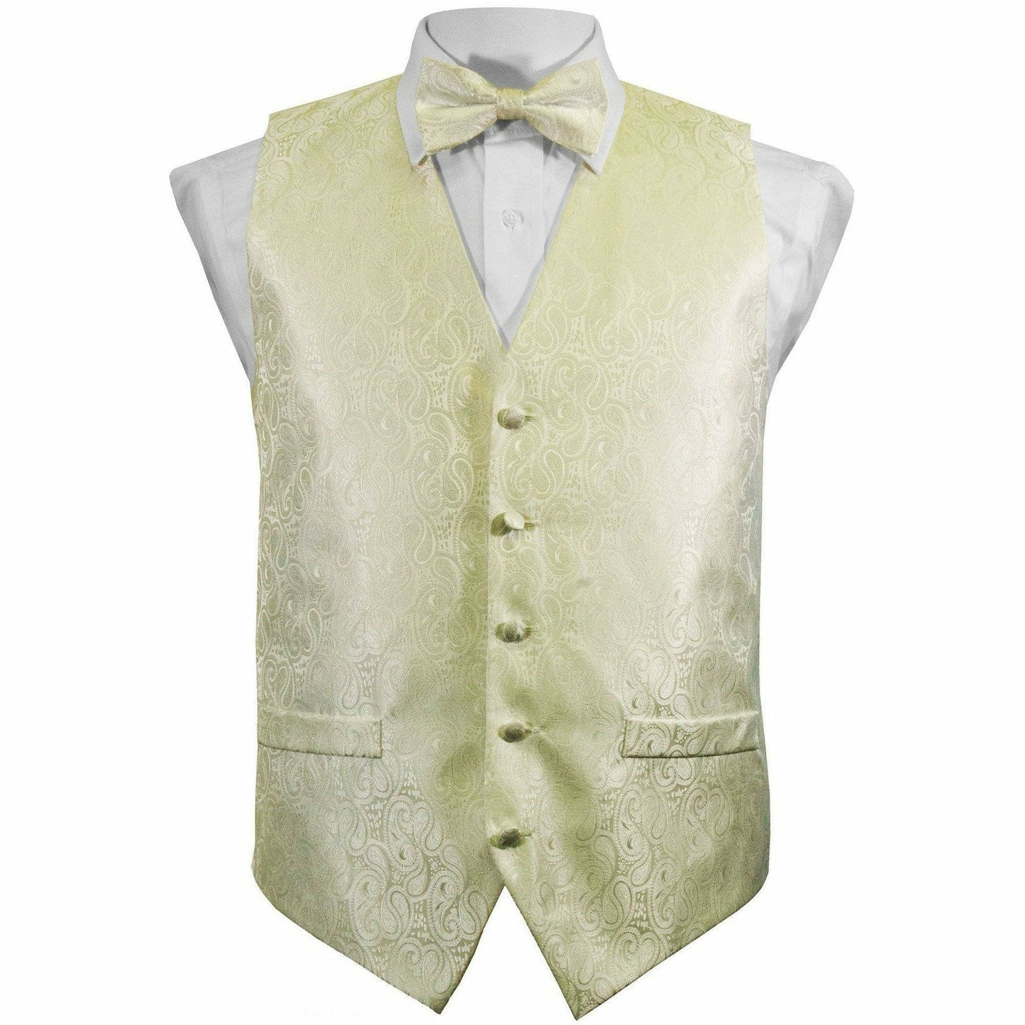 Vittorio Farina Paisley Vest Set (White Back) Var. 01 (Aqua-Mint)