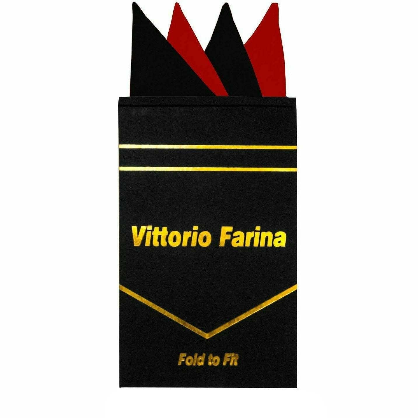 Vittorio Farina Pre-Folded Pocket Square (Two-Tone)