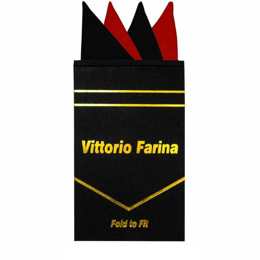 Vittorio Farina Pre-Folded Pocket Square (Two-Tone)