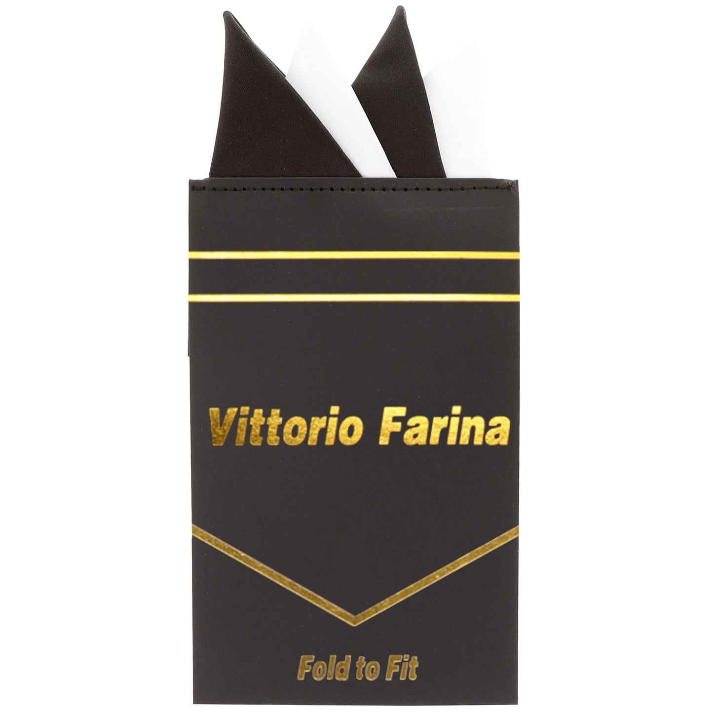 Vittorio Farina Pre-Folded Pocket Square (Two-Tone)