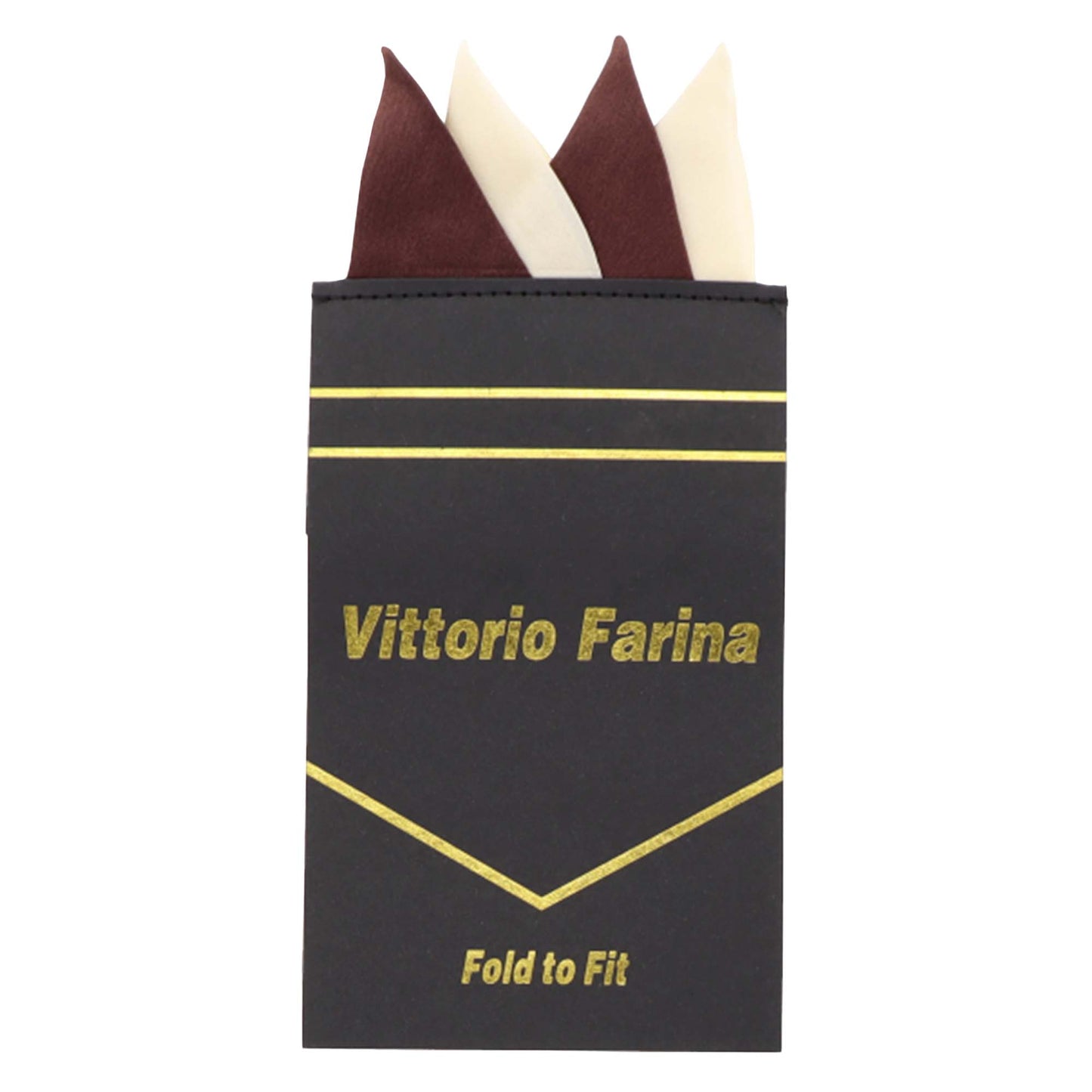 Vittorio Farina Pre-Folded Pocket Square (Two-Tone)