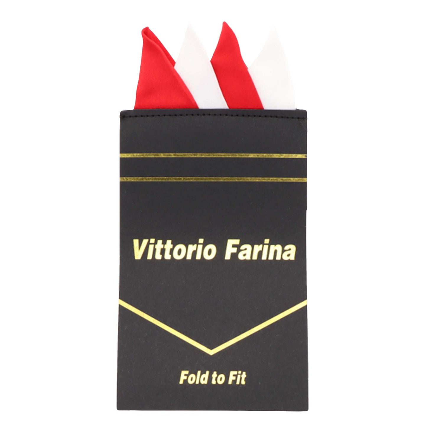 Vittorio Farina Pre-Folded Pocket Square (Two-Tone)